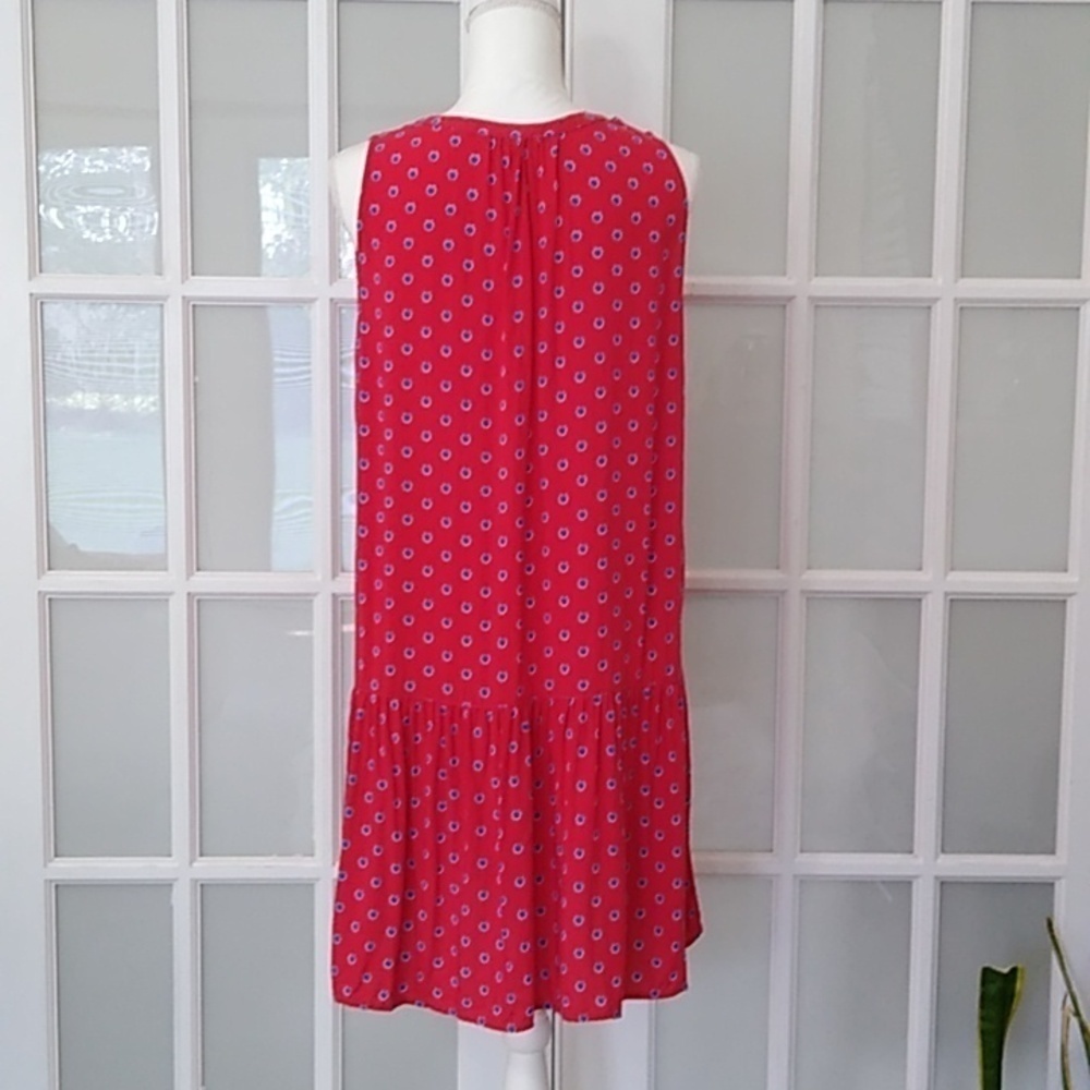 Beach Lunch Lounge Red Drop Waist Dress Size - Small - Picture 4 of 12